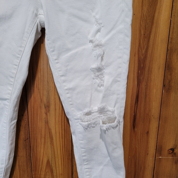 Madewell High Rice Skinny CropThread White Skinny Distressed Jeans - Picture 10 of 13